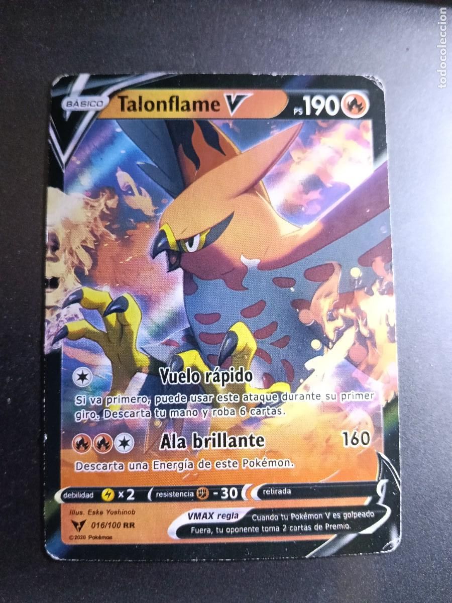 Trading cards: CROMO CARTA TALONFLAME V 16/100 VUELO RAPIDO ALA BRILLANTE POKEMON 2020