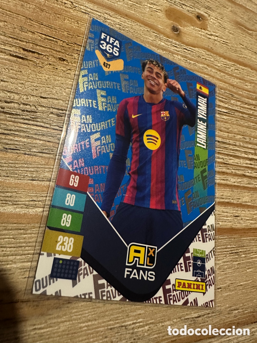 Trading cards: LAMINE YAMAL FC BARCELONA FAN FAVOURITE 427 PARALLEL AZUL BLUE FIFA 365 2027 PANINI ADRENALYN XL