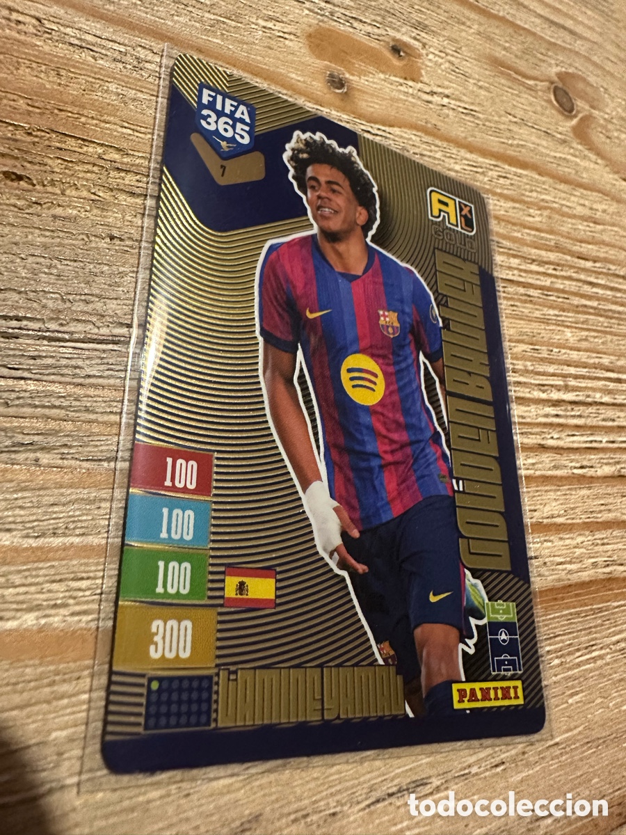 Trading cards: LAMINE YAMAL FC BARCELONA GOLD 7 GOLDEN BALLER FIFA 365 2027 PANINI ADRENALYN XL