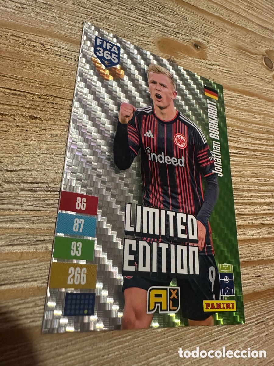 Trading cards: JONATHAN BURKARDT EINTRACHT FRANKFURT LIMITED EDITION FIFA 365 2027 PANINI ADRENALYN XL