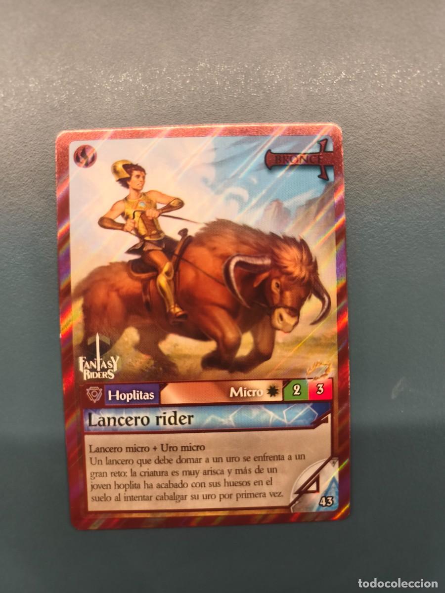 Sammelkarten: Fantasy Riders la invasi&oacute;n de los gigantes N&ordm;43 Lancero rider micro