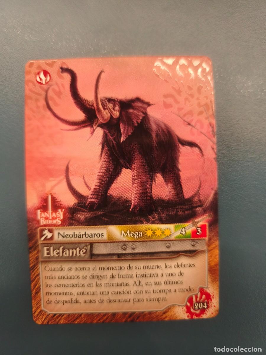 Trading Cards: Fantasy Riders la invasi&oacute;n de los gigantes N&ordm;204 Elefante mega