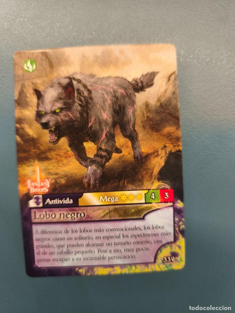 Trading cards: Fantasy Riders la invasi&oacute;n de los gigantes N&ordm;339 Lobo negro mega