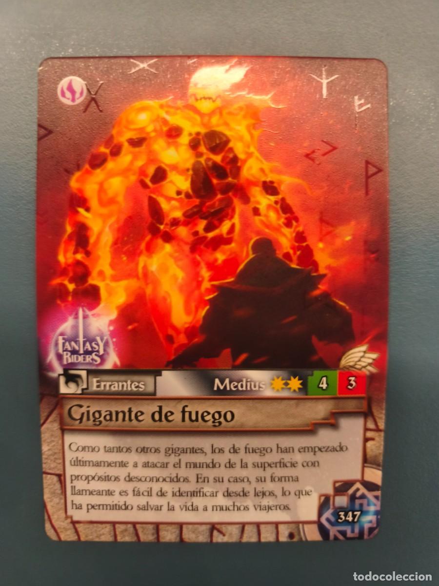 Trading cards: Fantasy Riders la invasi&oacute;n de los gigantes N&ordm;347 Gigante de fuego medius