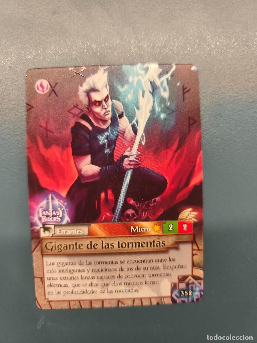 Trading cards: Fantasy Riders la invasi&oacute;n de los gigantes N&ordm;352 Gigante de las tormentas micro