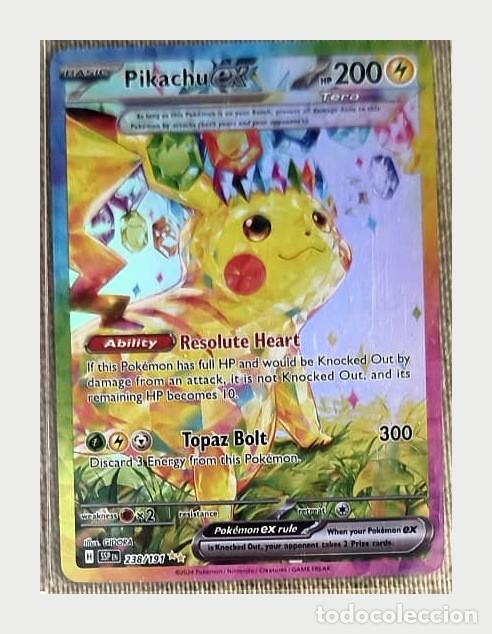 Trading cards: Carta Pok&eacute;mon Pikachu ex 238/191 Surging Sparks