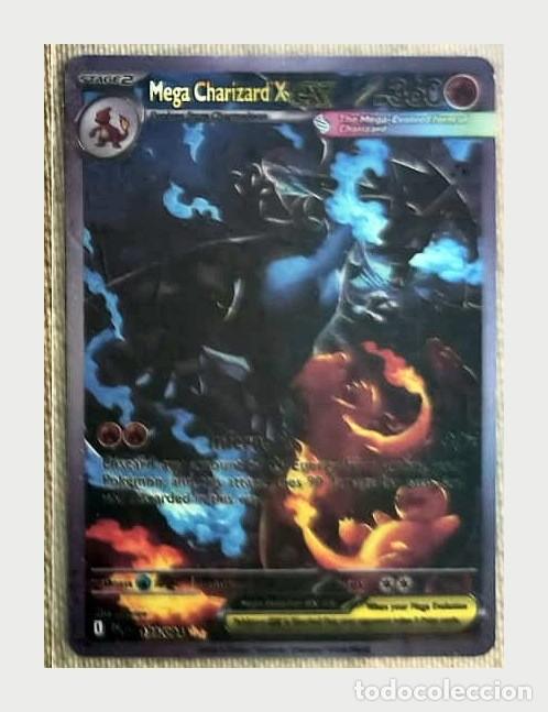 Trading cards: Carta Pok&eacute;mon Mega Charizard X ex arte oscuro llamas azules