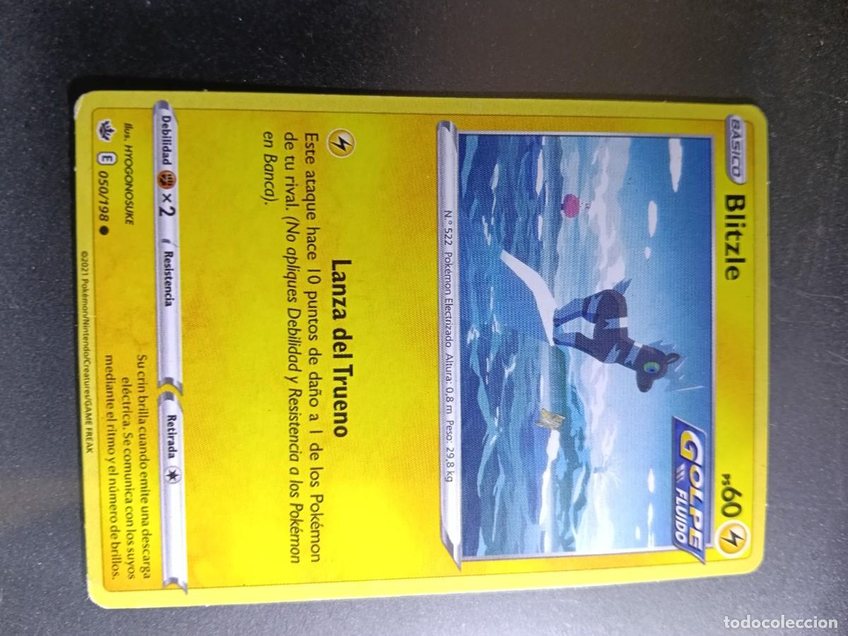 Trading cards: CROMO CARTA BLITZLE 50/198 LANZA DEL TRUENO N&ordm;522 GOLPE FLUIDO POKEMON 2021