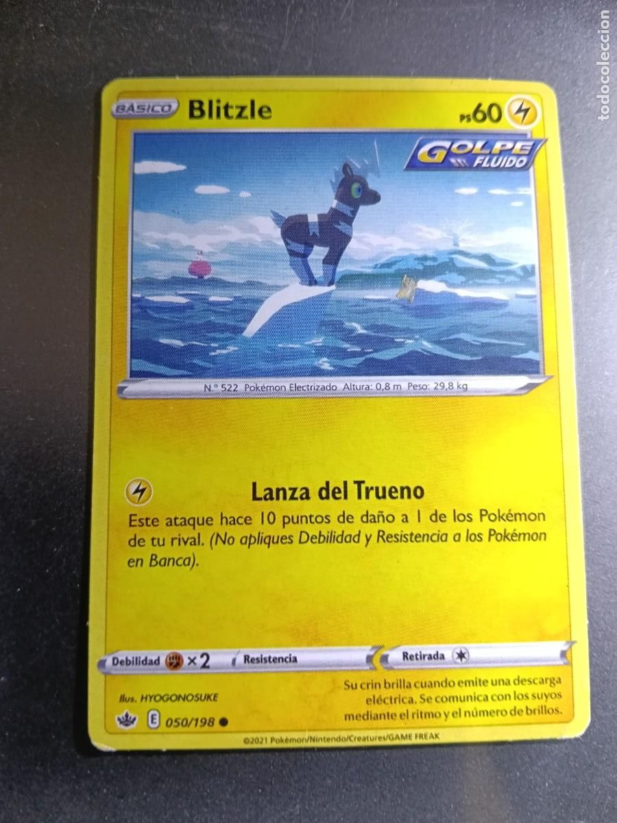 Trading cards: CROMO CARTA BLITZLE 50/198 LANZA DEL TRUENO N&ordm;522 GOLPE FLUIDO POKEMON 2021