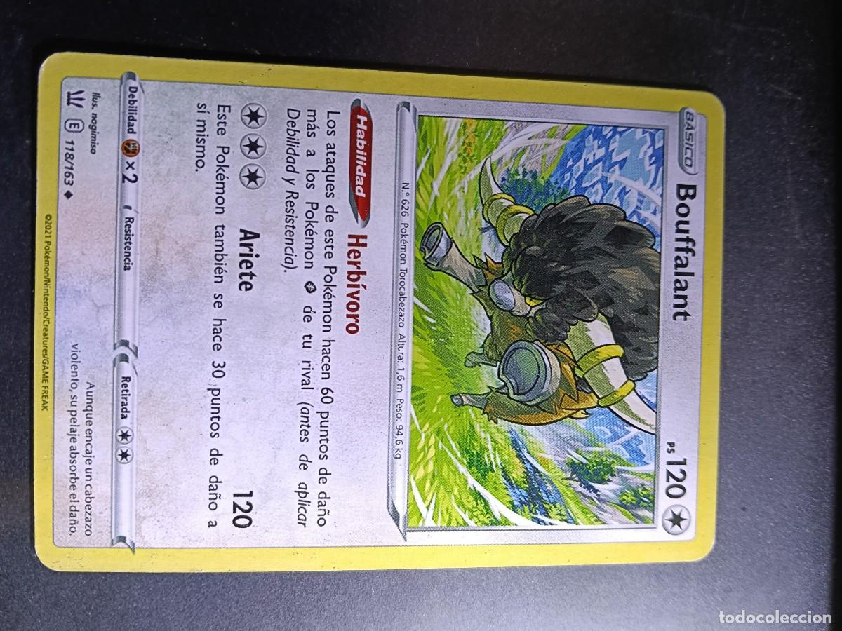 Trading cards: CROMO CARTA BOUFFALANT 118/163 HERBIVORO ARIETE N&ordm;626 POKEMON 2021