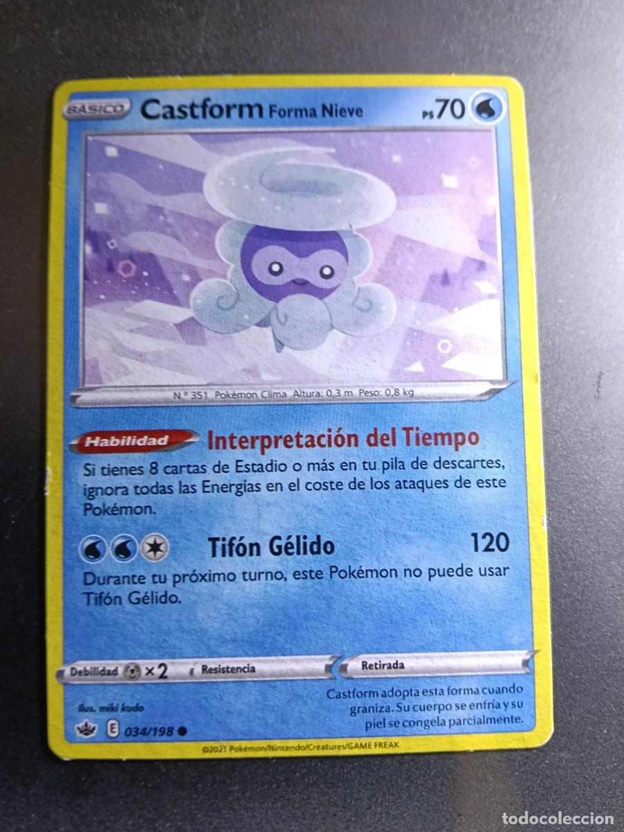 Trading cards: CROMO CARTA CASTFORM FORMA NIEVE 34/198 INTERPRETACION DEL TIEMPO TIFON GELIDO N&ordm;351 POKEMON 2021