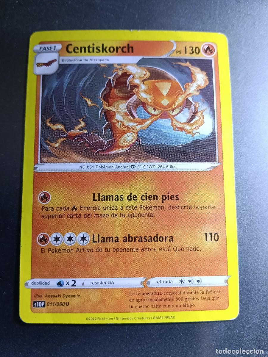 Trading cards: CROMO CENTISKORCH 11/60 LLAMAS DE CIEN PIES LLAMA ABRASADORA N&ordm;851 POKEMON 2021