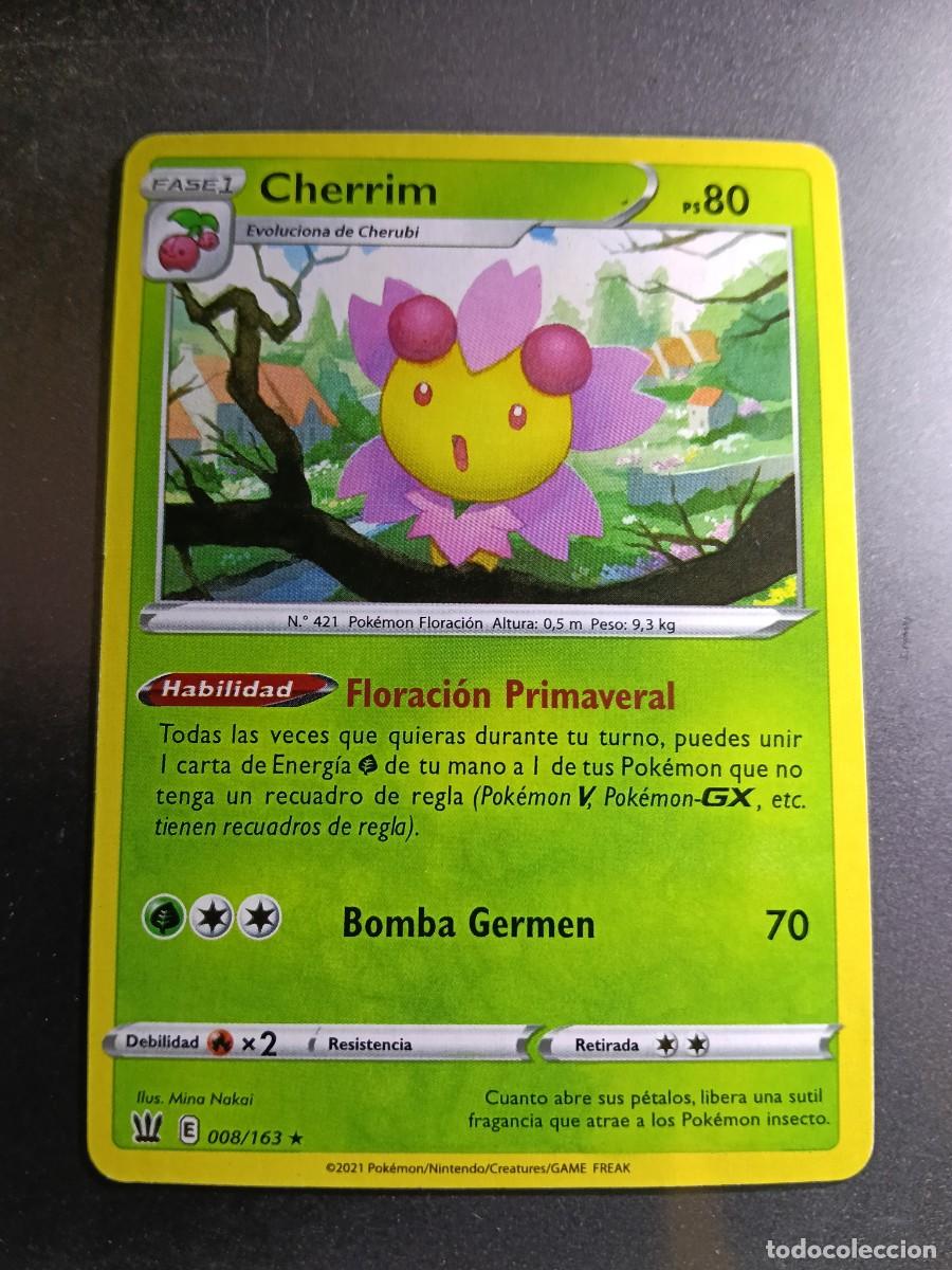 Trading cards: CROMO CHERRIM 8/163 FLORACION PRIMAVERAL BOMBA GERMEN N&ordm;421 POKEMON 2021