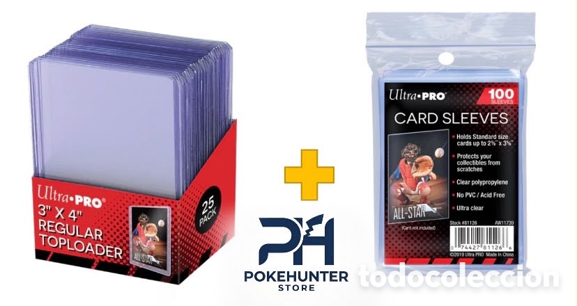 Trading cards: Pack de 25 TopLoader + 100 Sleeves de Ultra Pro - Foto 2