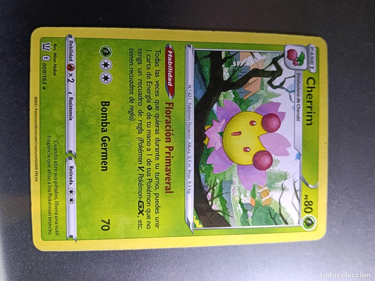 Trading cards: CROMO CHERRIM 8/163 FLORACION PRIMAVERAL BOMBA GERMEN N&ordm;421 POKEMON 2021