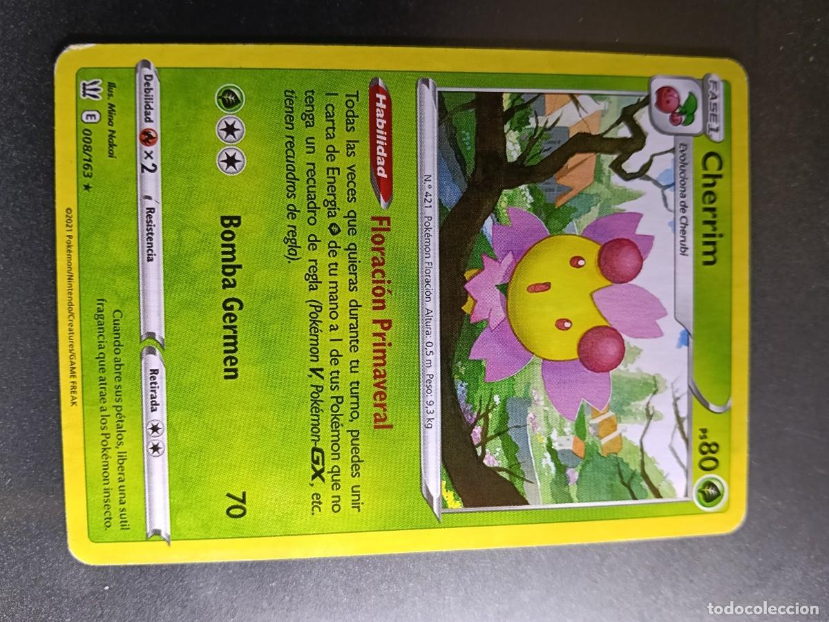 Trading cards: CROMO CHERRIM 8/163 FLORACION PRIMAVERAL BOMBA GERMEN N&ordm;421 POKEMON 2021
