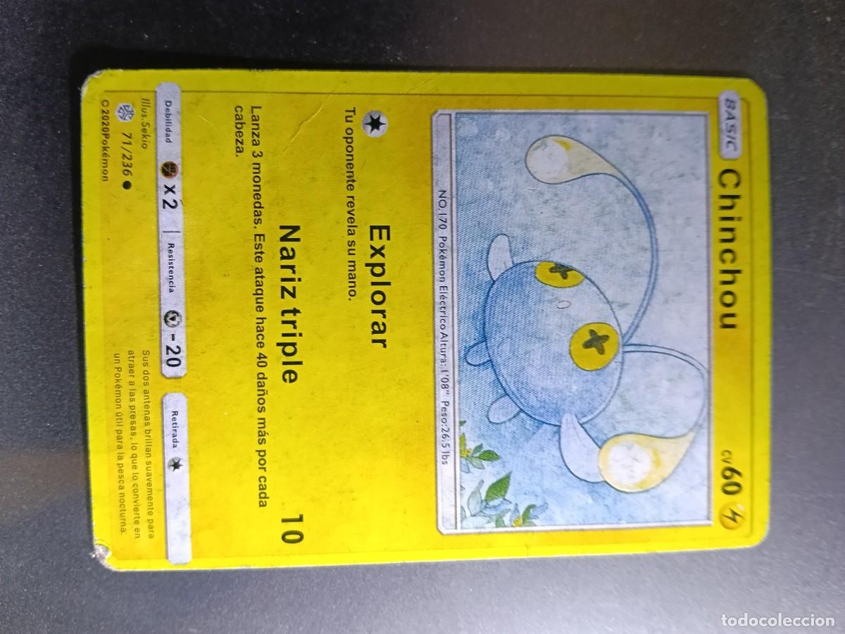 Trading cards: CROMO CHINCHOU 71/236 EXPLORAR NARIZ TRIPLE N&ordm;70 POKEMON