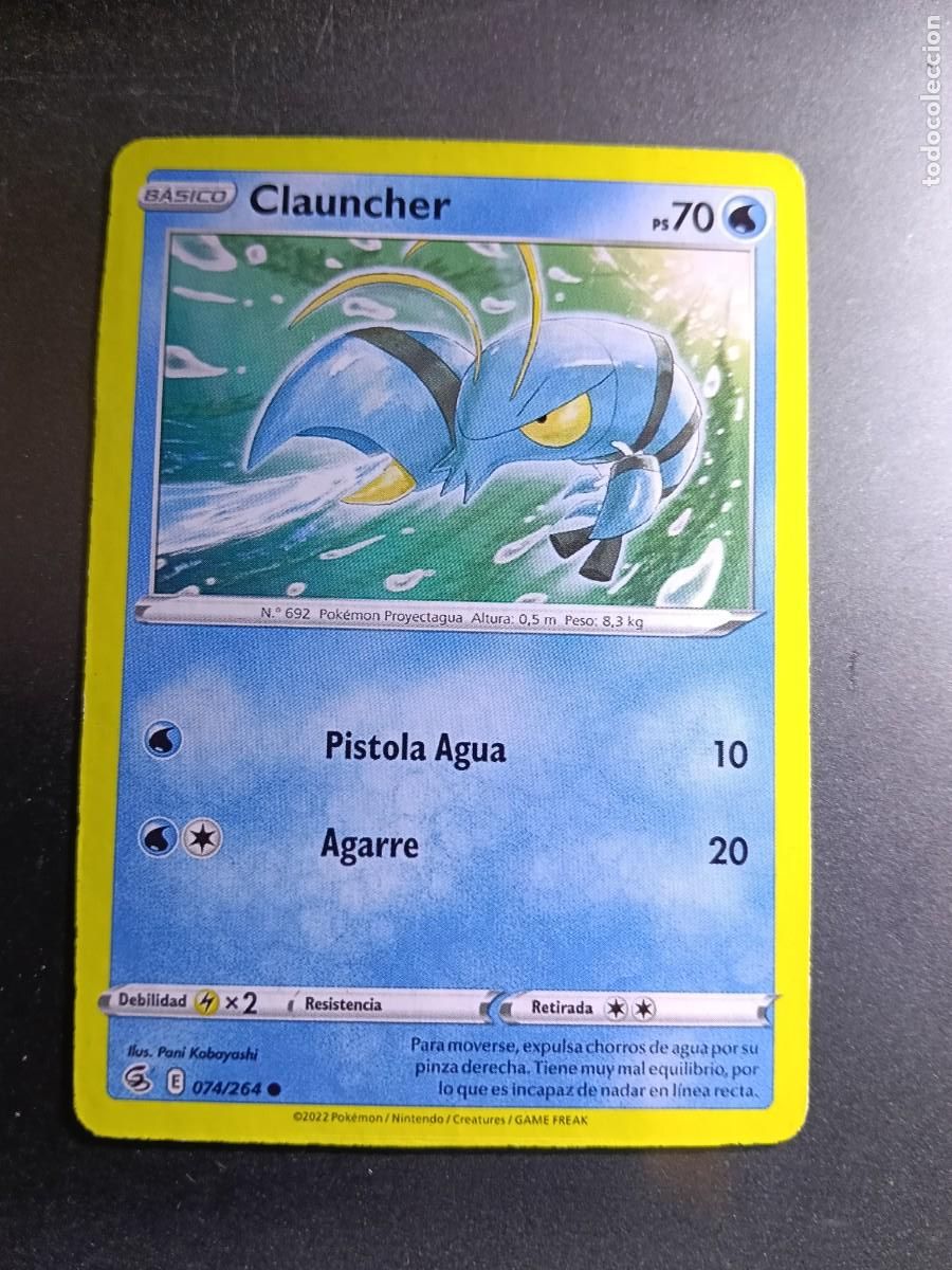 Trading cards: CROMO CLAUNCHER 74/264 PISTOLA AGUA AGARRE N&ordm;692 POKEMON 2021