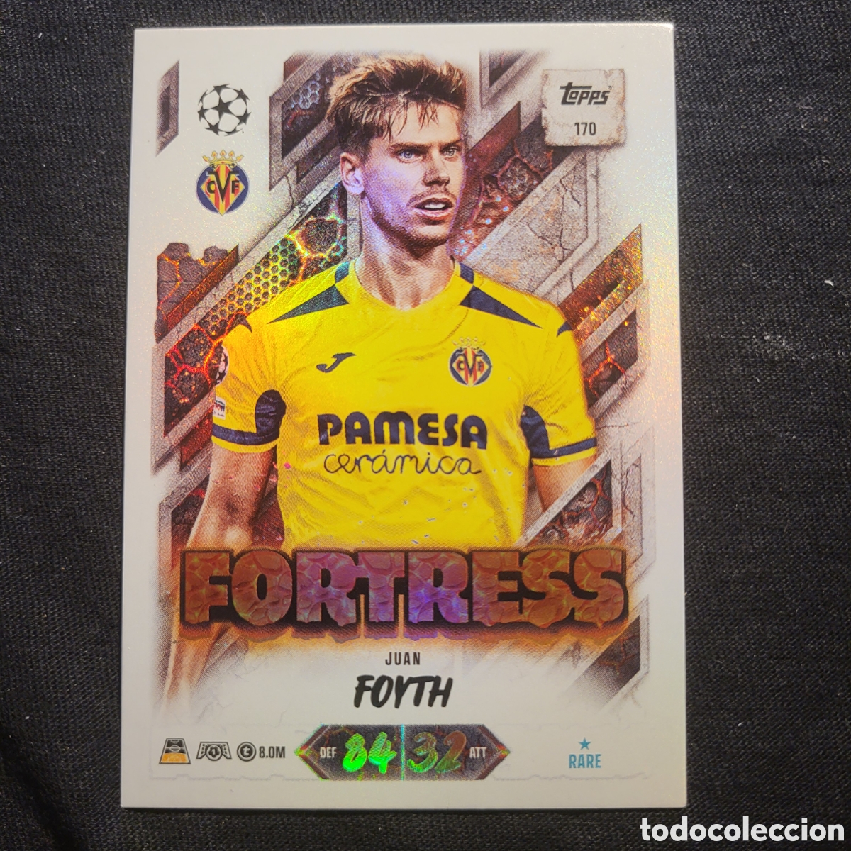 Trading cards: 170 Juan Foyth Fortress [Rainbow, Rare] / Match Attax UCC 2026