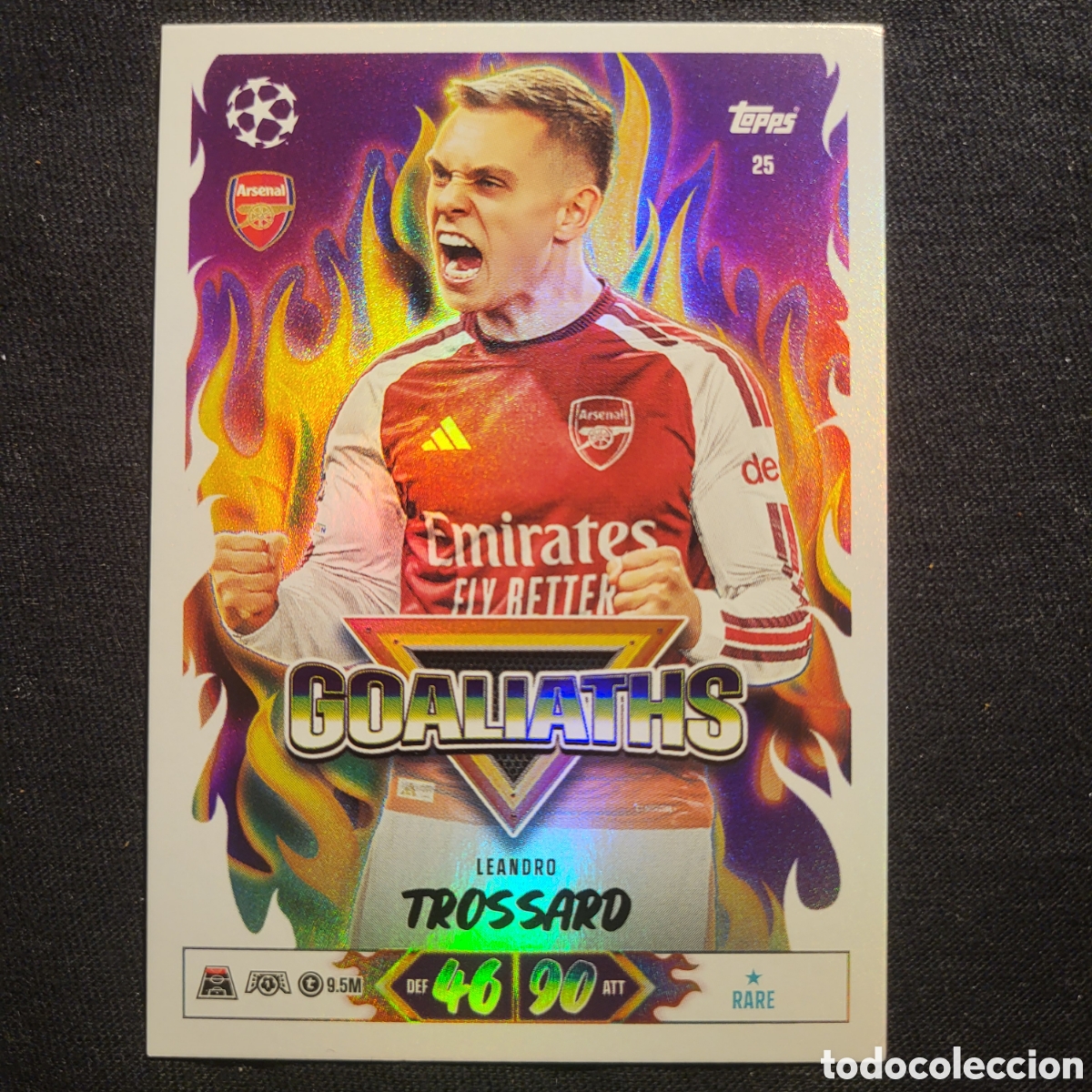 Trading cards: 25 Leandro Trossard Goaliaths [Rainbow, Rare] / Match Attax UCC 2026