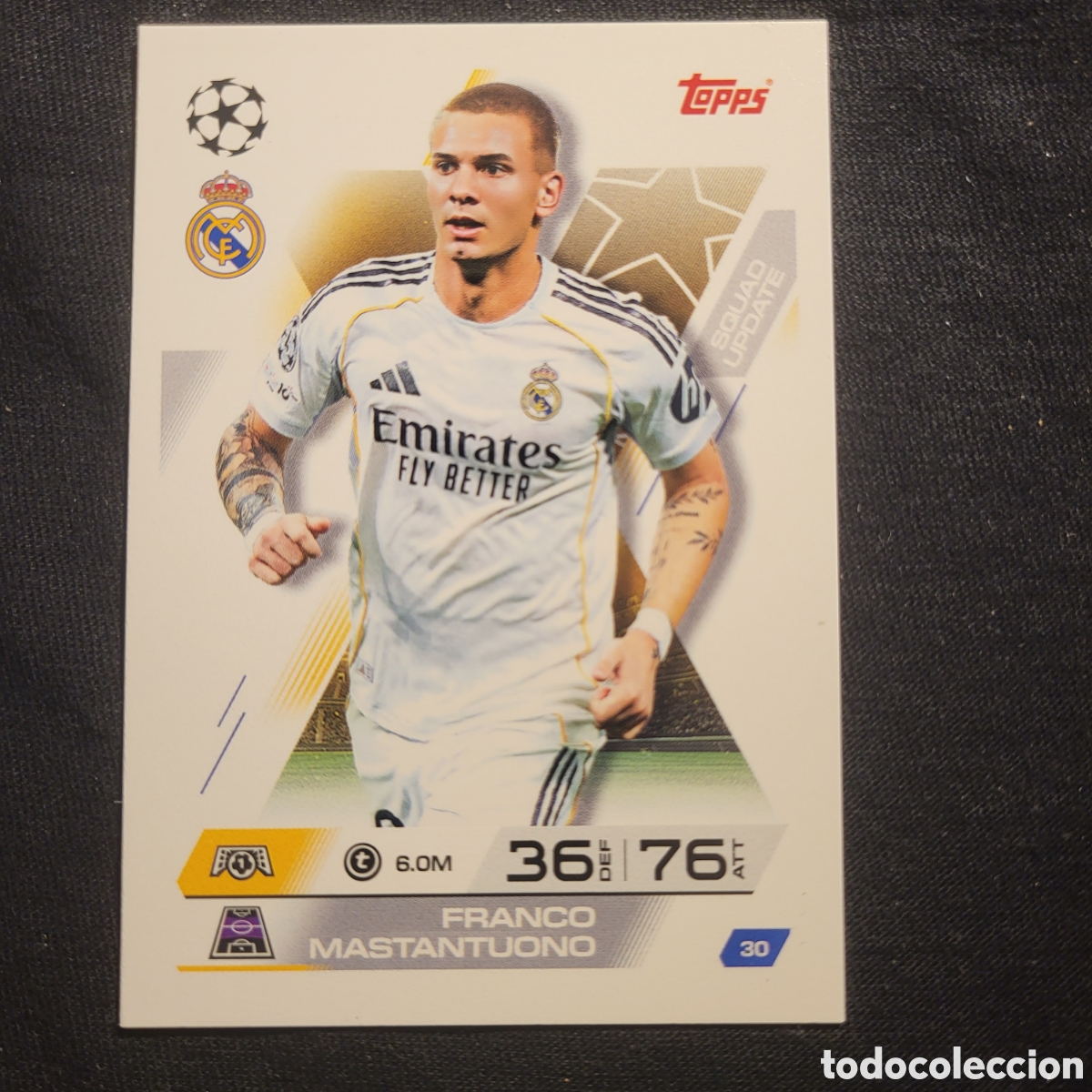 Trading cards: 30 Franco Mastantuono / Match Attax Extra 2025