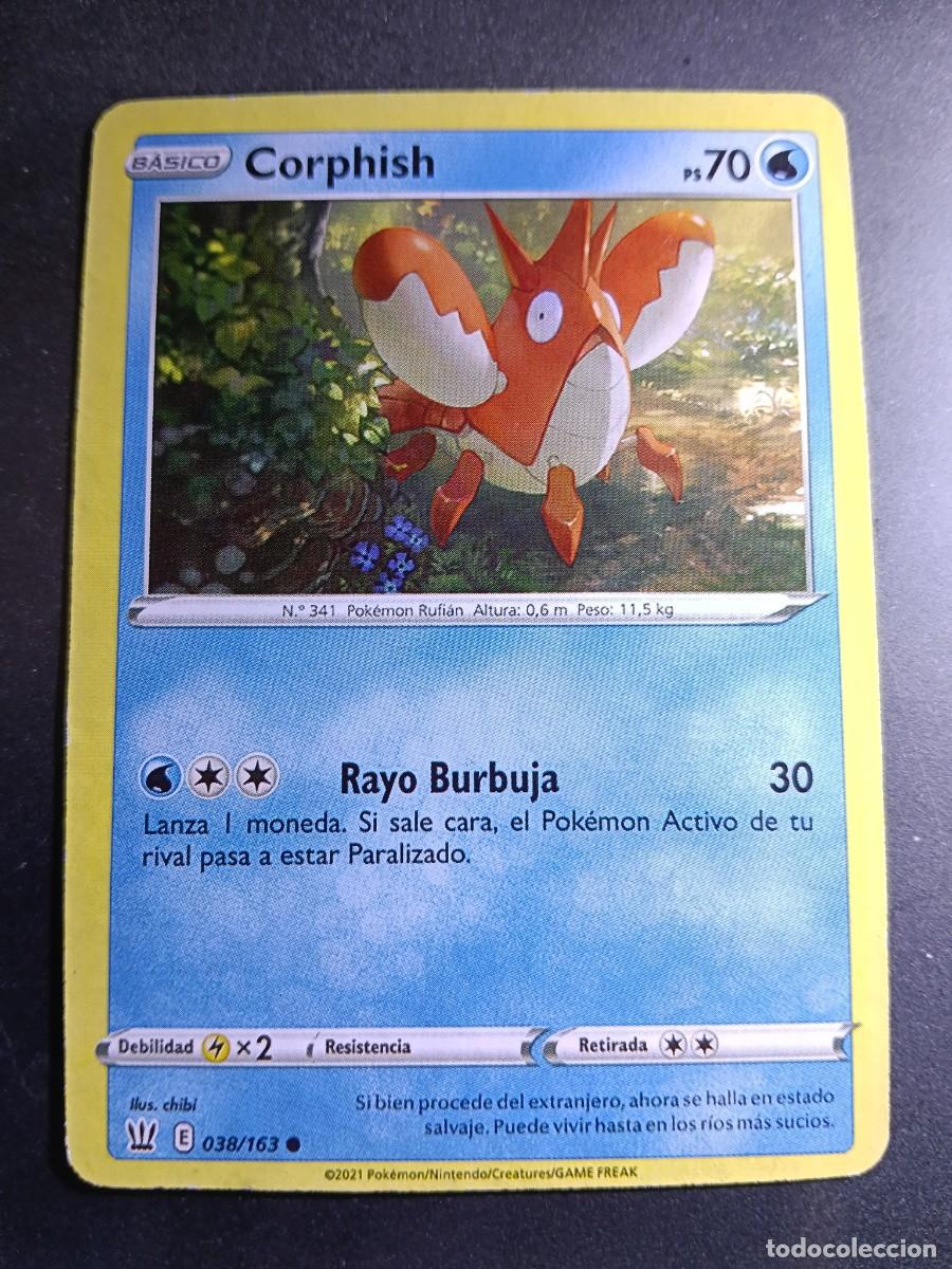 Trading cards: CROMO CARTA CORPHISH 38/163 RAYO BURBUJA N&deg;341 POK&Eacute;MON 2021