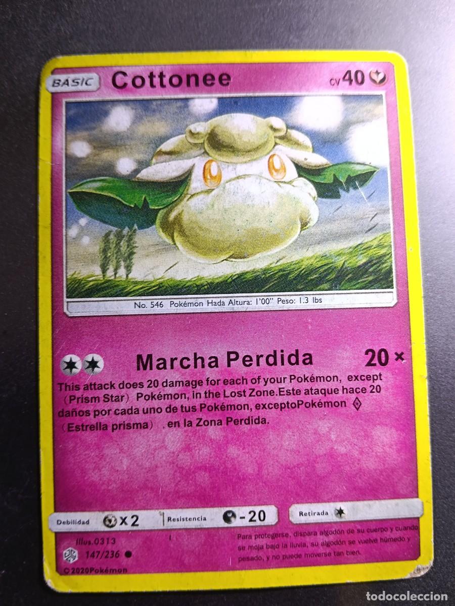 Trading cards: CROMO CARTA COTTONEE 147/236 MARCHA PERDIDA N&deg;546 POK&Eacute;MON 2020