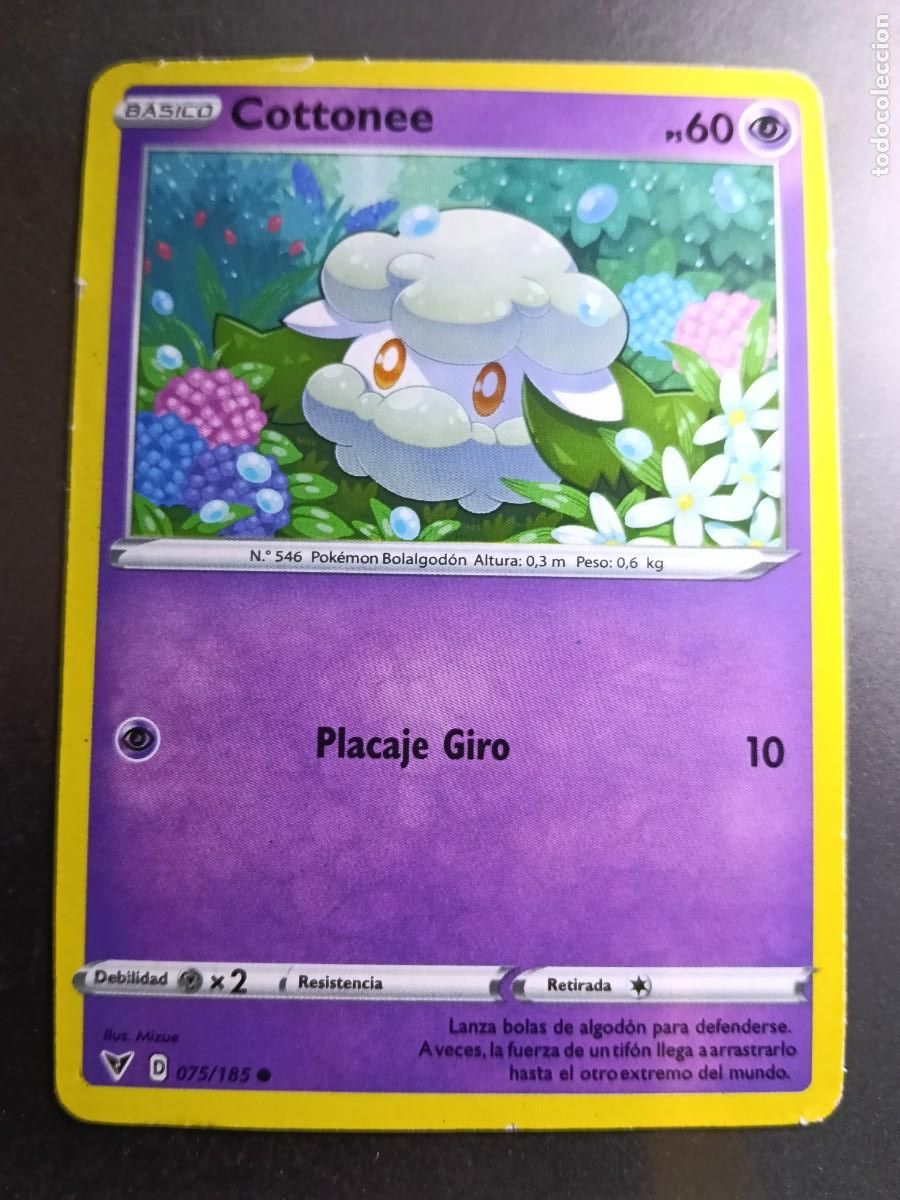 Trading cards: CROMO CARTA COTTONEE 75/185 PLACAJE GIRO N&deg;546 POK&Eacute;MON