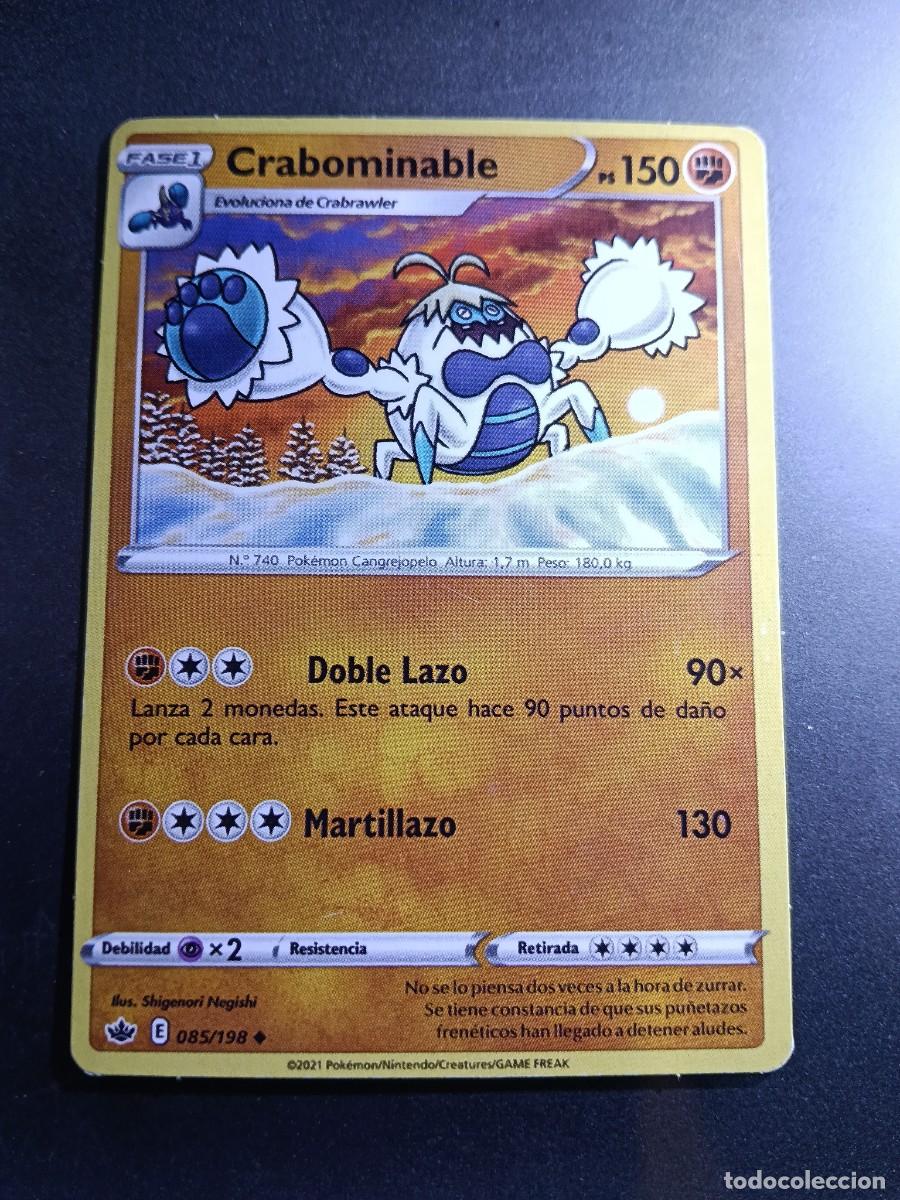 Trading cards: CROMO CARTA CRABOMINABLE 85/198 DOBLE LAZO MARTILLAZO N&deg;740 POK&Eacute;MON 2021