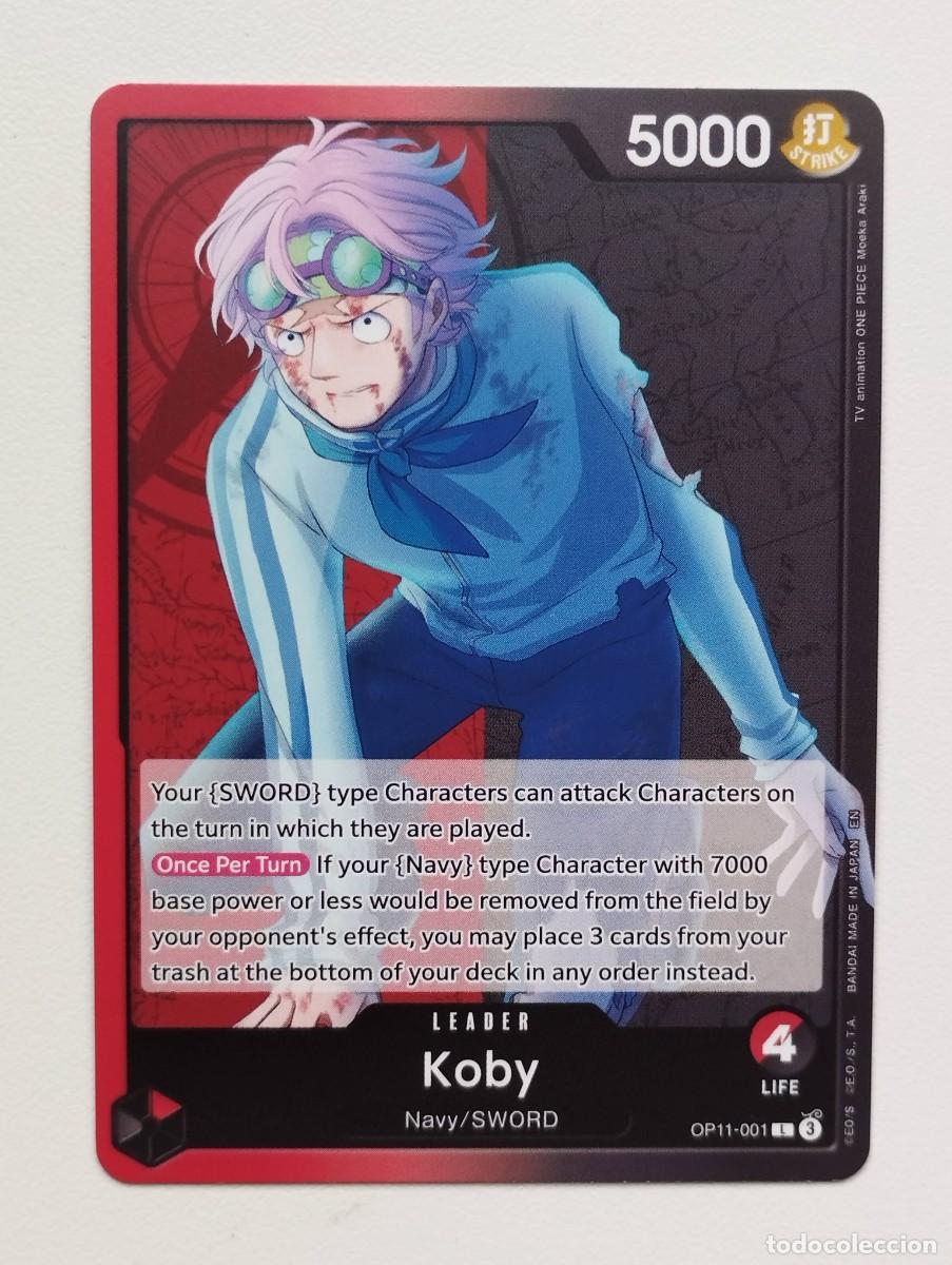 Trading cards: CROMO TRADING CARD ONE PIECE BANDAI - Koby (OP11-001) (V.1) LIDER LEADER