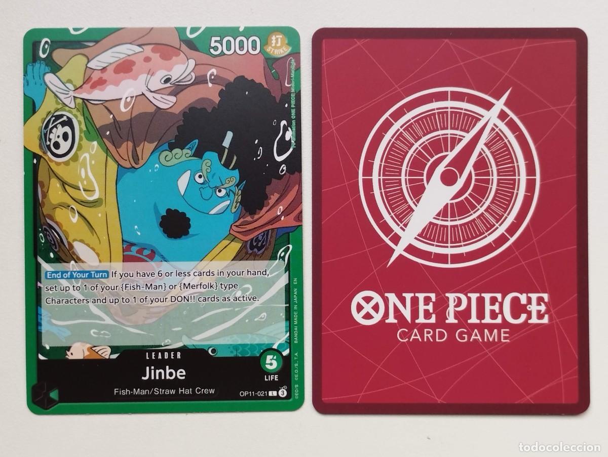 Trading cards: CROMO TRADING CARD ONE PIECE BANDAI - Jinbe (OP11-021) (V.1) LIDER LEADER