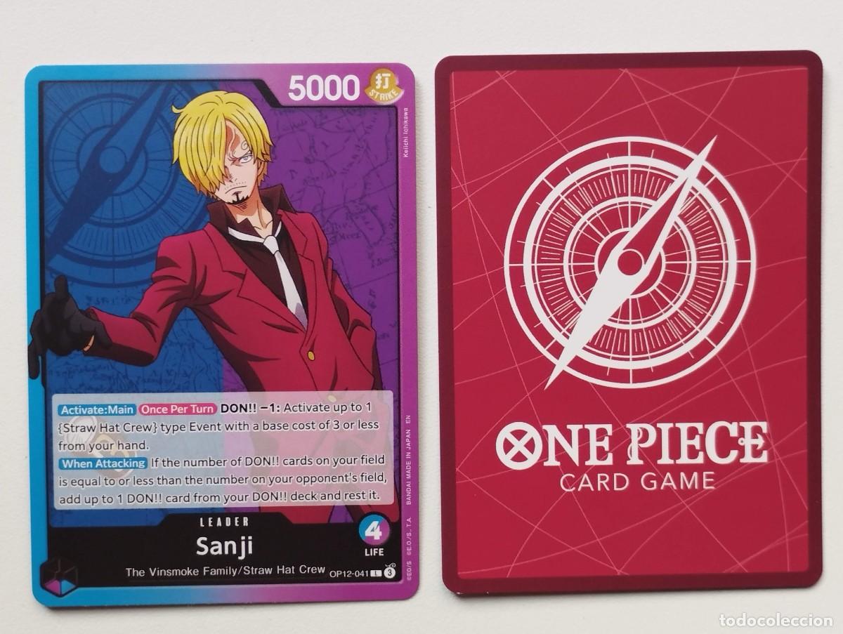 Trading cards: CROMO TRADING CARD ONE PIECE BANDAI - Sanji (OP12-041) (V.1) LIDER LEADER