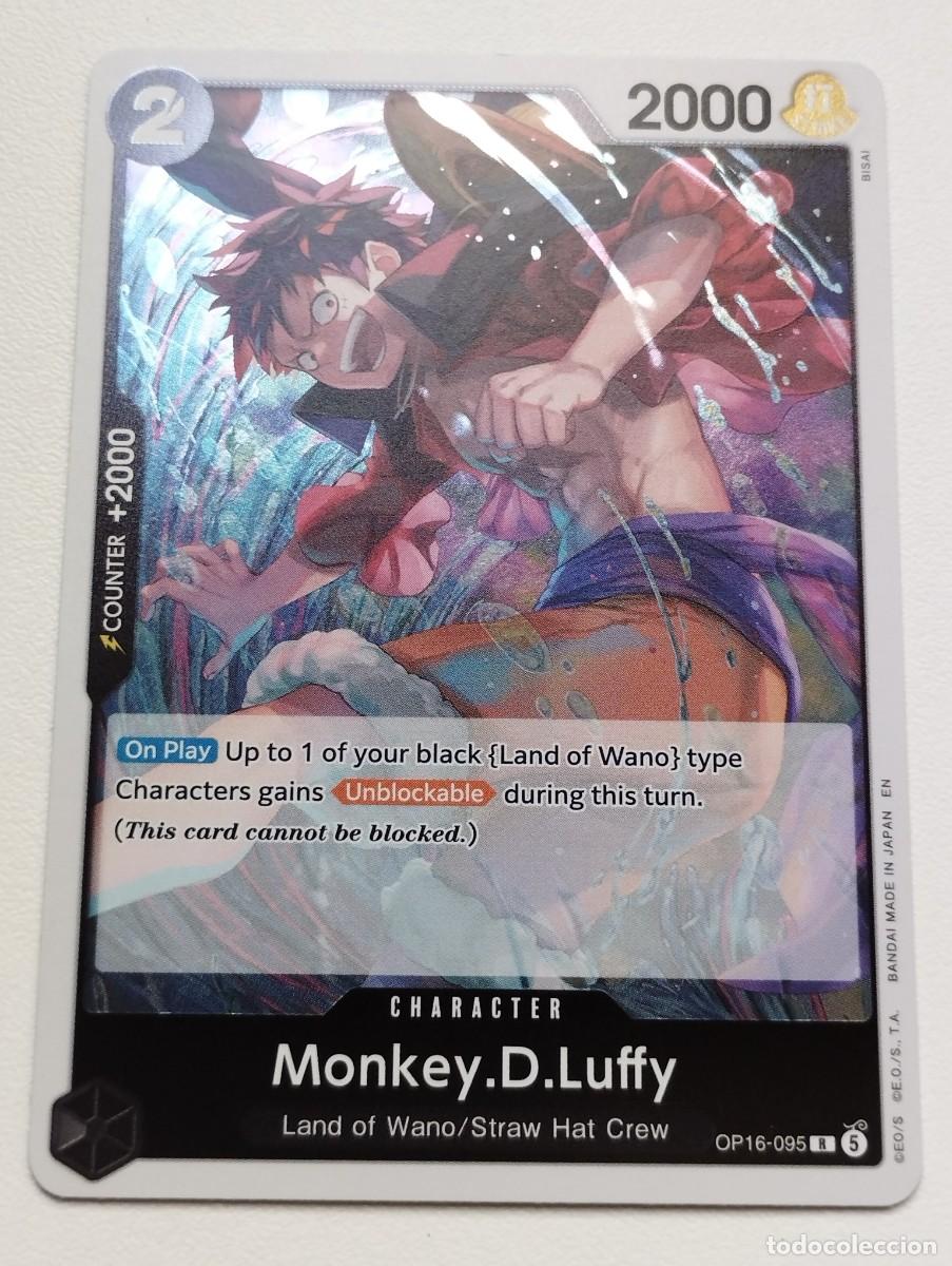 Trading cards: CROMO TRADING CARD ONE PIECE BANDAI - Monkey.D.Luffy (OP16-095) HOLO RARA R