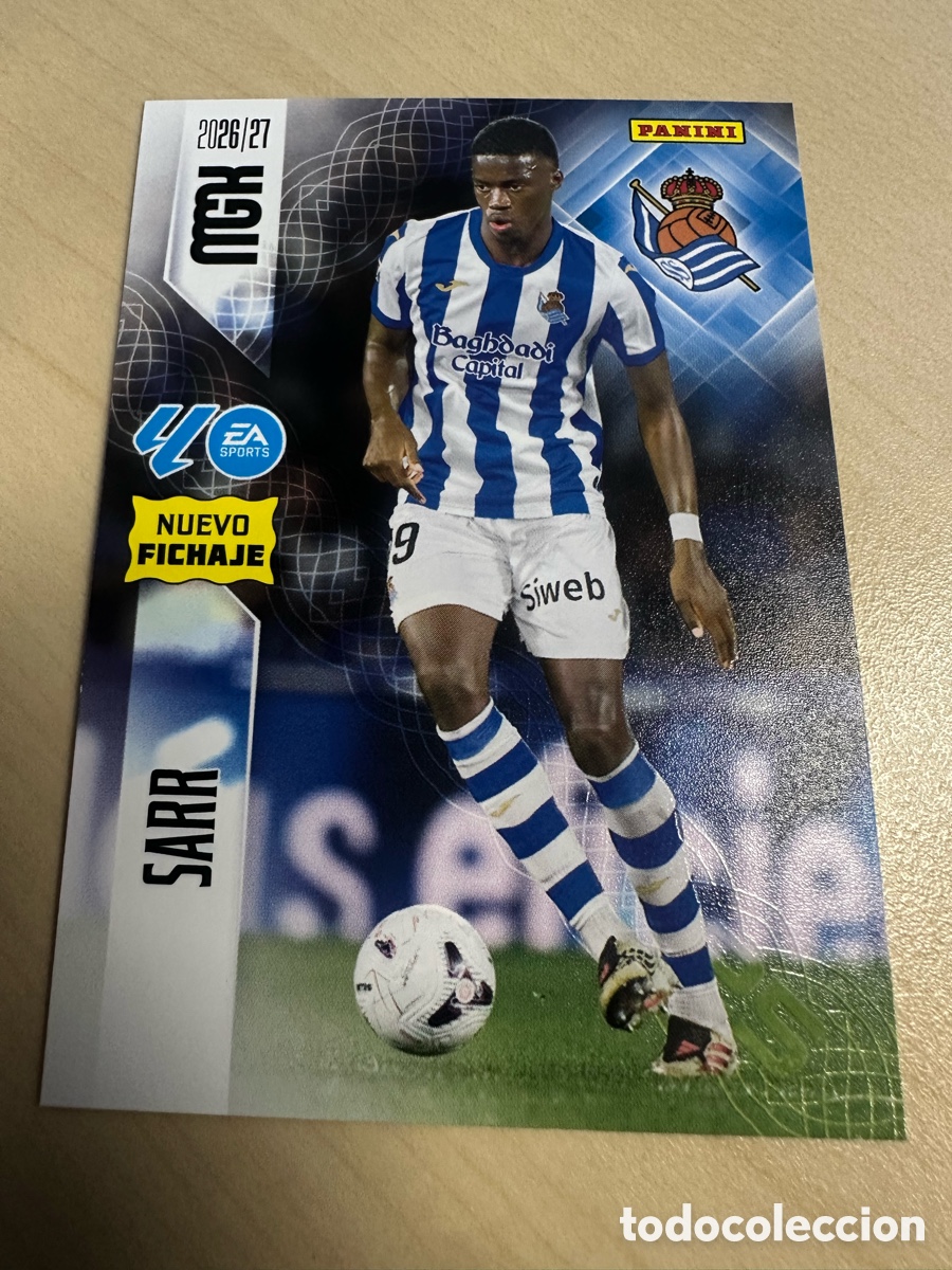 Trading cards: SARR REAL SOCIEDAD NUEVO FICHAJE 494 3&ordf; EDICI&Oacute;N MEGACRACKS 2026/27 26-27 26 27 MGK PANINI