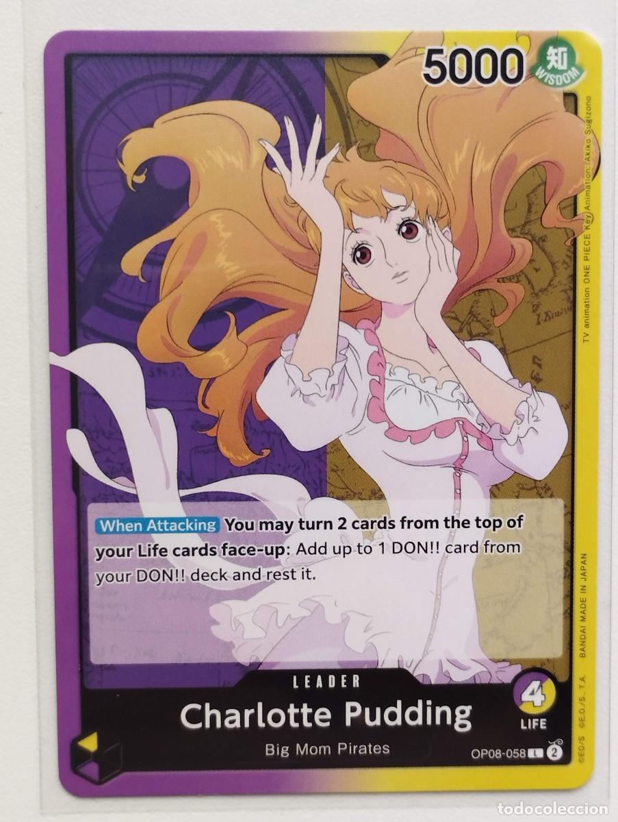 Trading cards: CROMO TRADING CROMO TRADING CARD ONE PIECE BANDAI - Charlotte Pudding (OP08-058) LIDER LEADER
