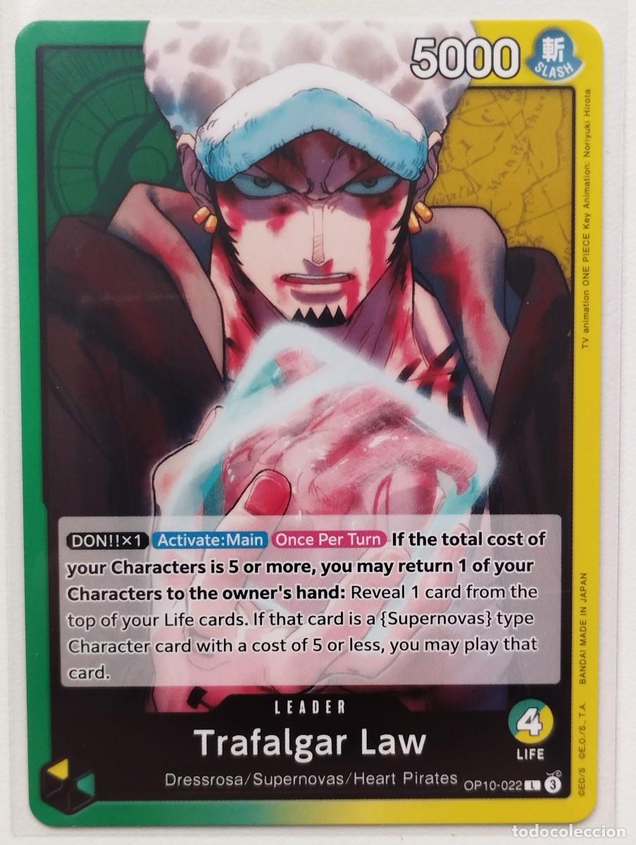 Trading cards: CROMO TRADING CARD ONE PIECE BANDAI - Trafalgar Law (OP10-022) LIDER LEADER