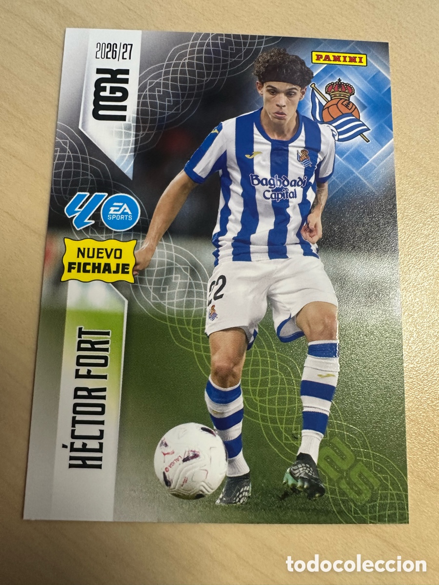 Trading cards: HECTOR FORT REAL SOCIEDAD NUEVO FICHAJE 499 3&ordf; EDICI&Oacute;N MEGACRACKS 2026/27 26-27 26 27 MGK PANINI