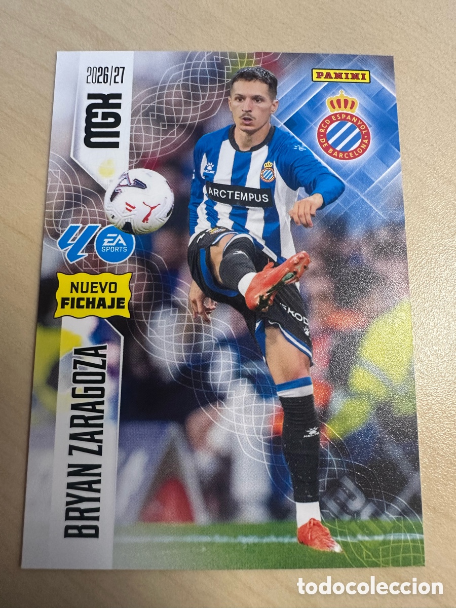 Trading cards: BRYAN ZARAGOZA RCD ESPANYOL NUEVO FICHAJE 508 3&ordf; EDICI&Oacute;N MEGACRACKS 2026/27 26-27 26 27 MGK PANINI