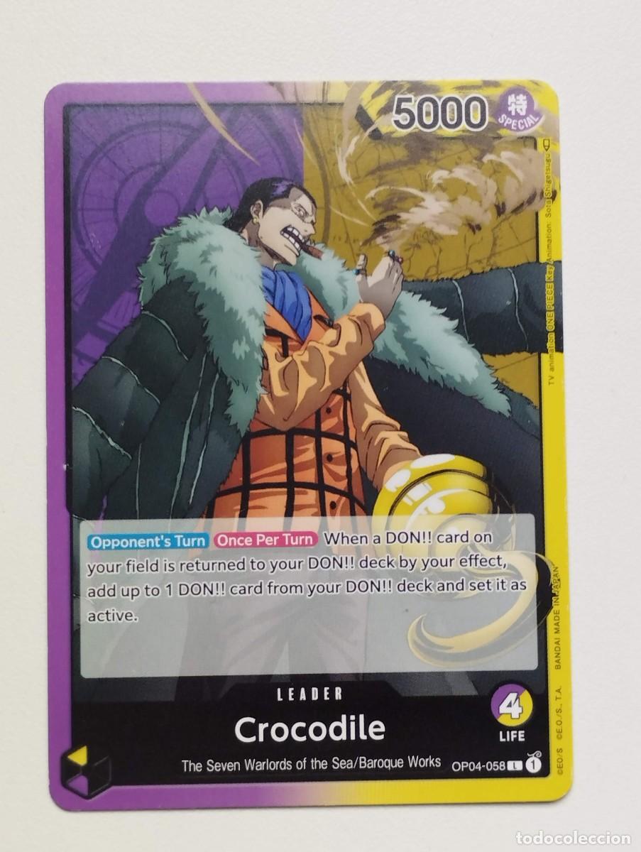 Trading cards: CROMO TRADING CROMO TRADING CARD ONE PIECE BANDAI Crocodile (OP04-058) (V.1) LIDER LEADER