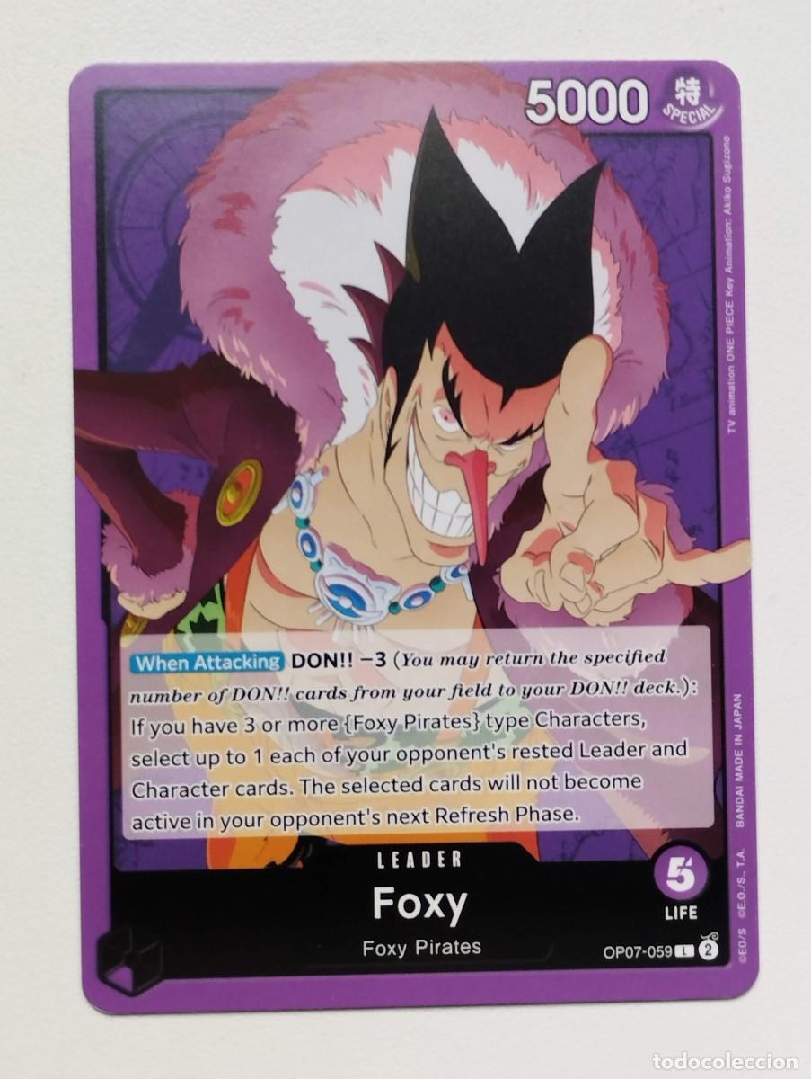 Trading cards: CROMO TRADING CROMO TRADING CARD ONE PIECE BANDAI - Foxy (OP07-059) (V.1) LIDER LEADER