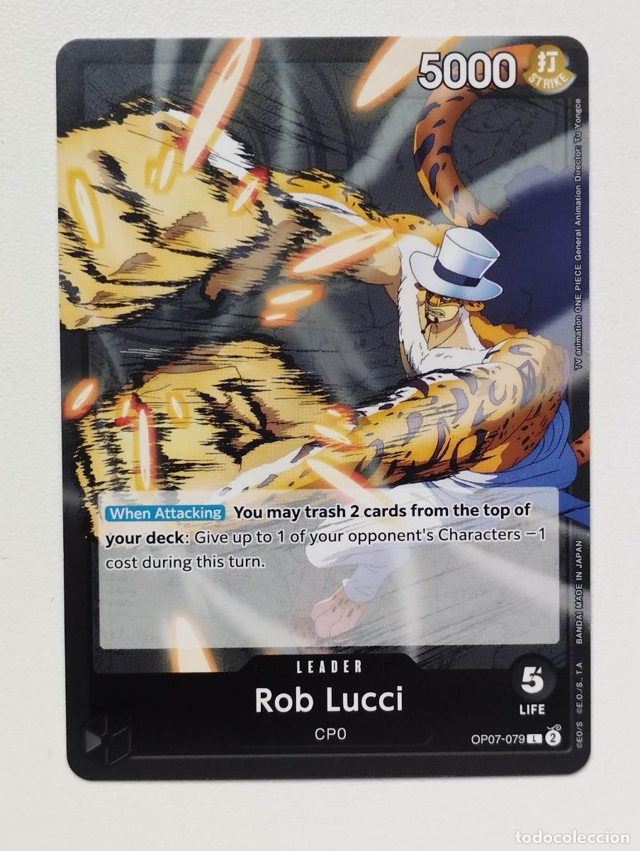 Trading cards: CROMO TRADING CROMO TRADING CARD ONE PIECE BANDAI - Rob Lucci (OP07-079) (V.1) LIDER LEADER