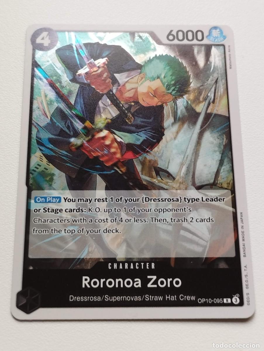 Trading cards: CROMO TRADING CROMO TRADING CARD ONE PIECE BANDAI - Roronoa Zoro (OP10-095) HOLO R