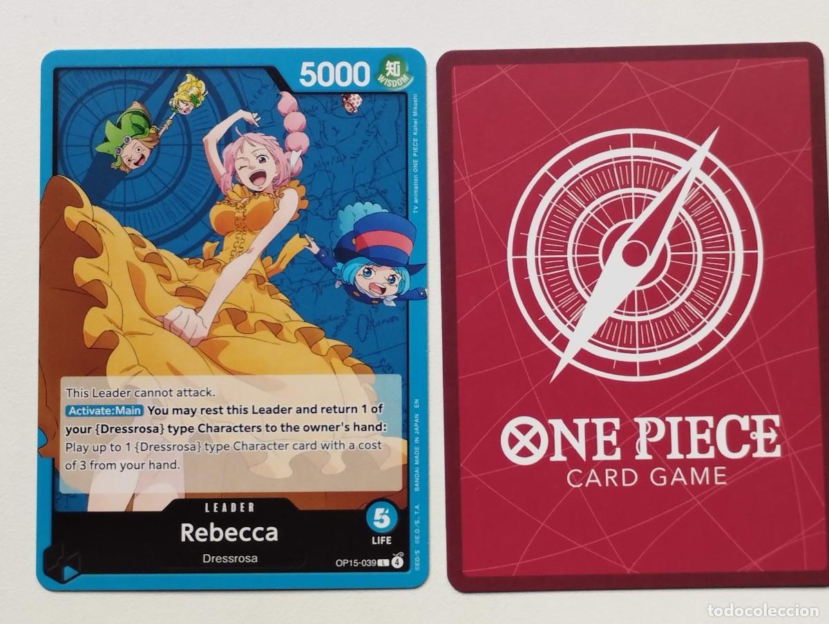 Trading cards: CROMO TRADING CROMO TRADING CARD ONE PIECE BANDAI - Rebecca (OP15-039) (V.1) LIDER LEADER