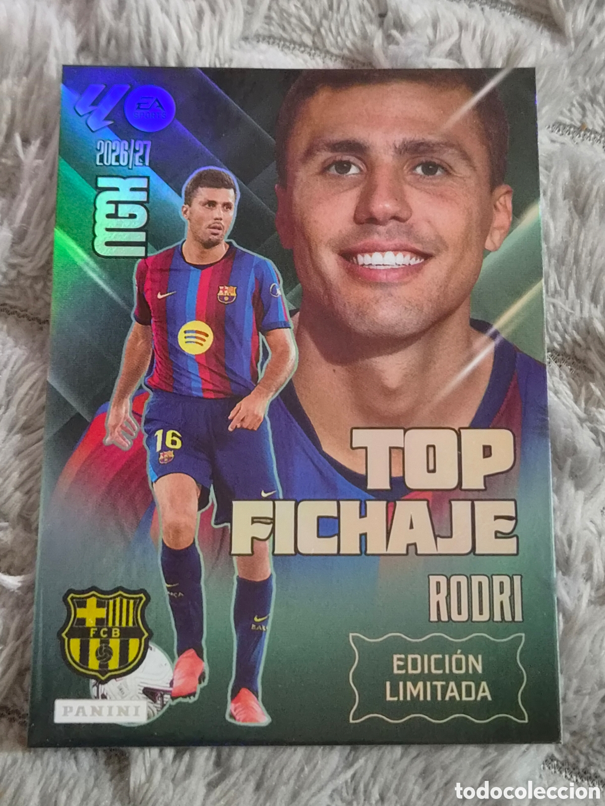 Trading cards: RODRI, BARCELONA TOP FICHAJE EDICI&Oacute;N LIMITADA MEGACRACKS 2026 2027