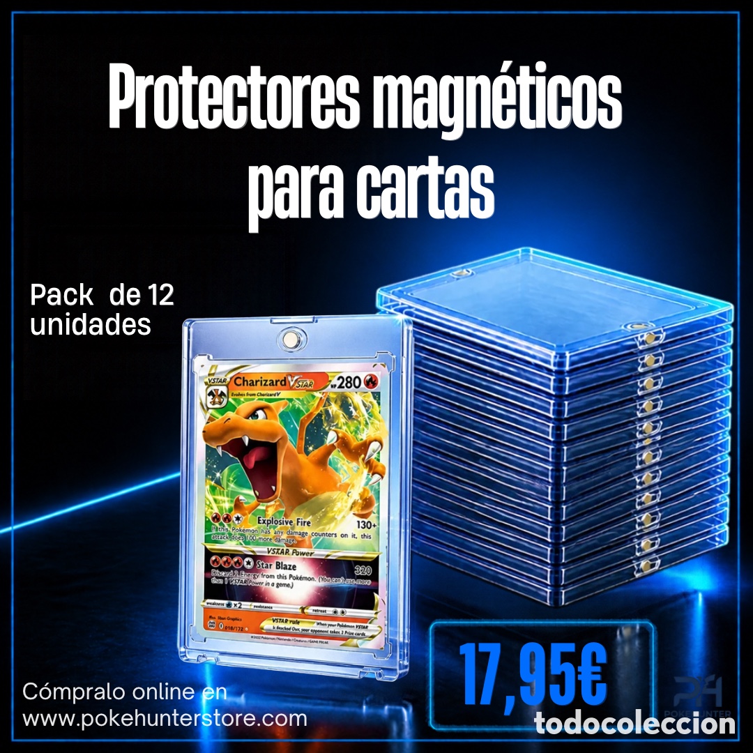 Trading cards: Pack 12x Protectores Magn&eacute;ticos de Acr&iacute;lico para Cartas