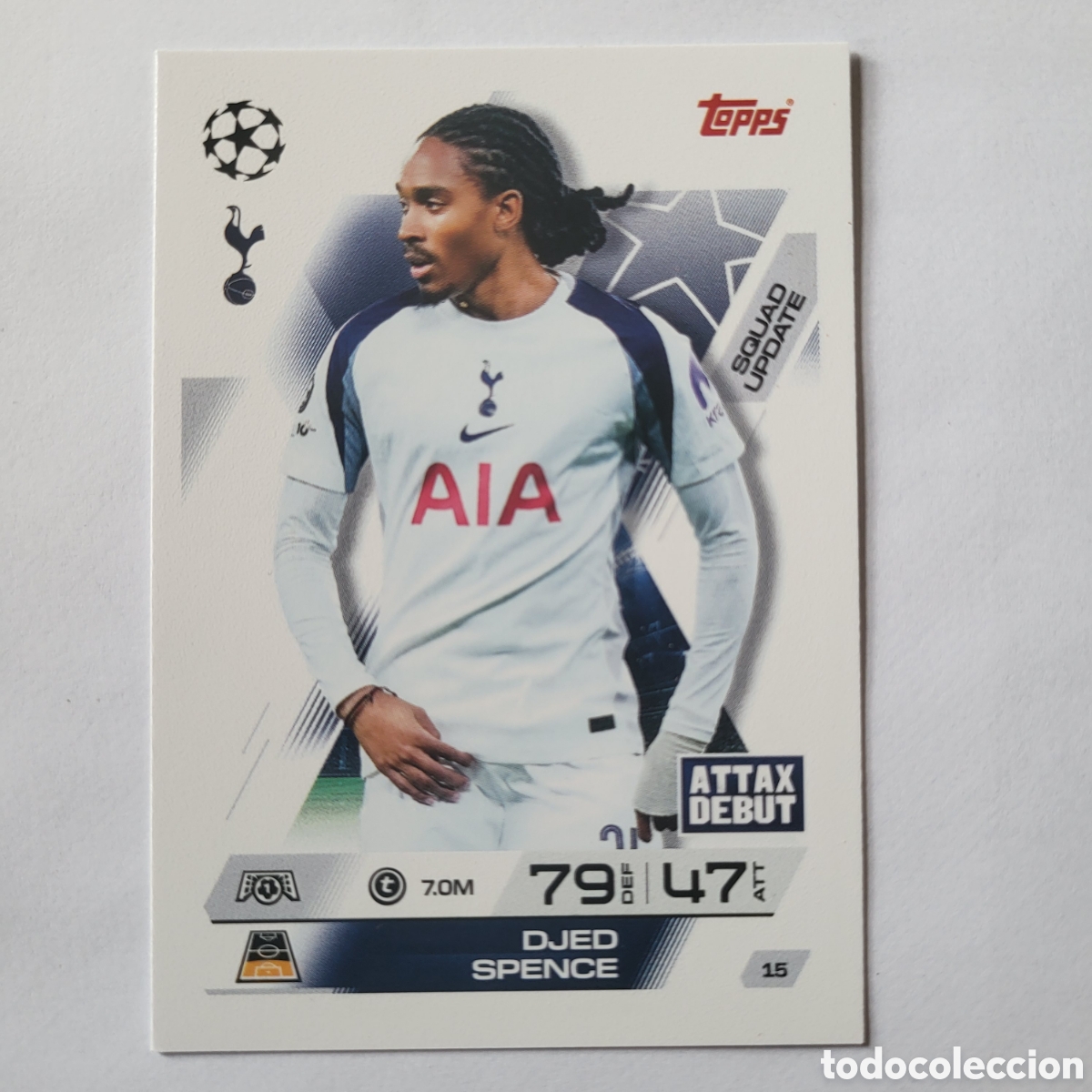 Trading cards: 15 Djed Spence Squad Update [Attax Debut] / Match Attax Extra 2025