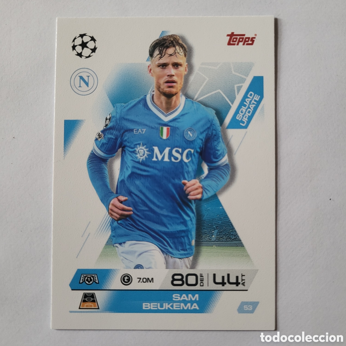 Trading cards: 53 Sam Beukema Squad Update / Match Attax Extra 2025