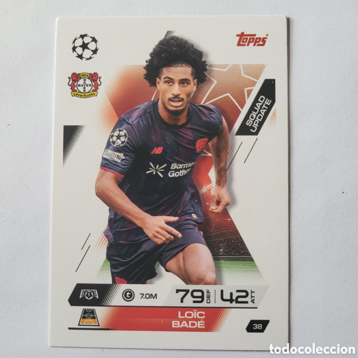 Trading cards: 38 Loic Bade Squad Update / Match Attax Extra 2025