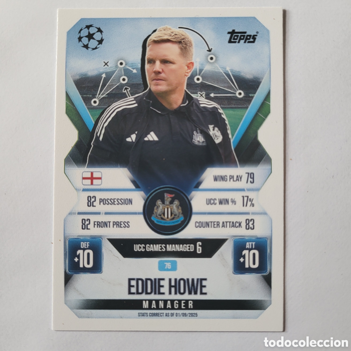 Trading cards: 76 Eddie Howe Manager / Match Attax Extra 2025 - Foto 1