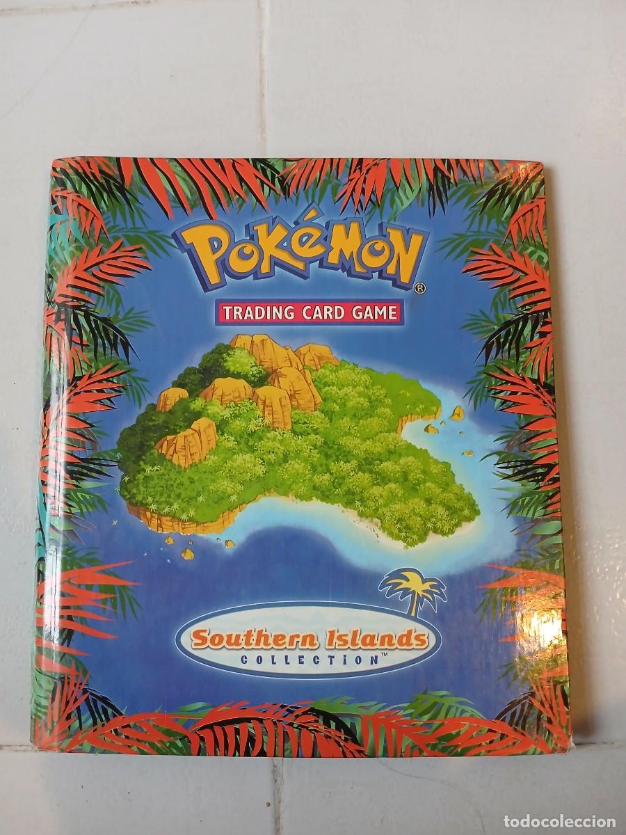 Trading cards: Pokemon southern island carpeta book pok&eacute;mon con la colecci&oacute;n de 17 cartas pokemon holo